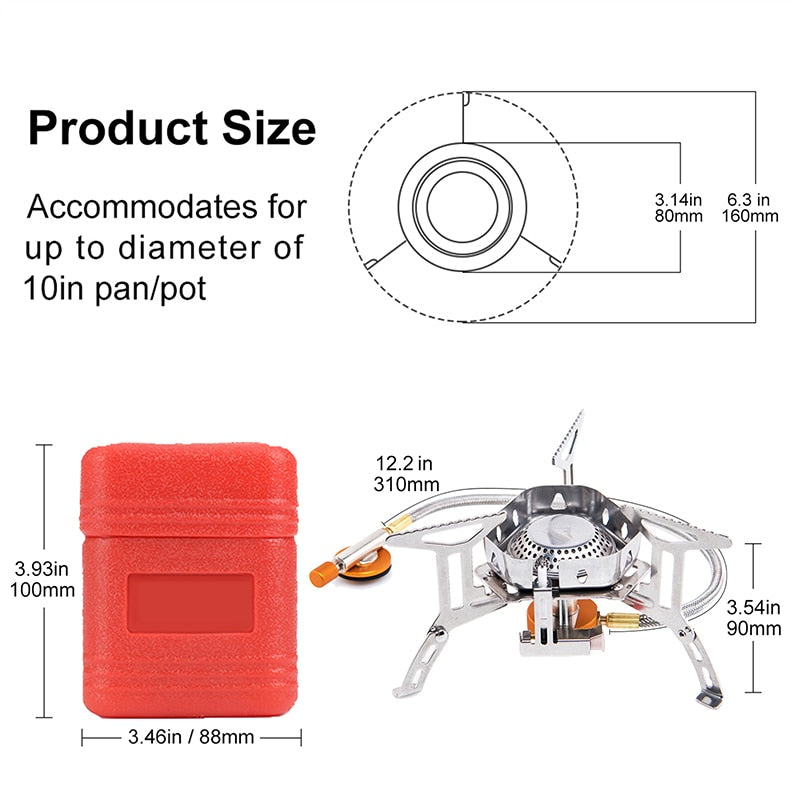 Backpacking Wind Proof Gas Stove