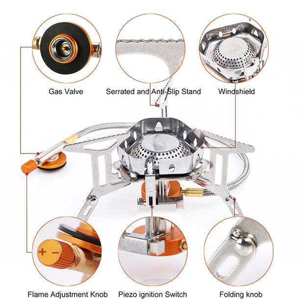 Backpacking Wind Proof Gas Stove