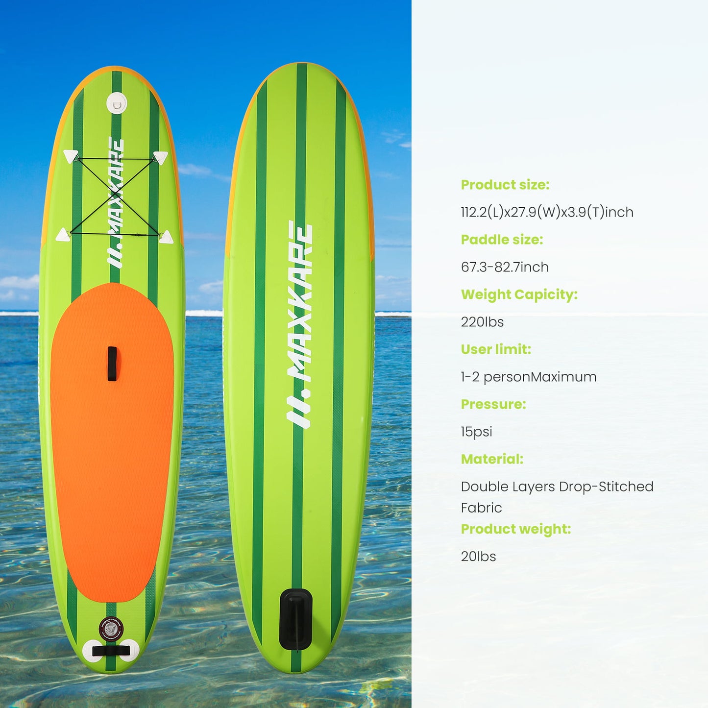 9.4FT Inflatable Stand Up Paddle Board for Teens and Kids