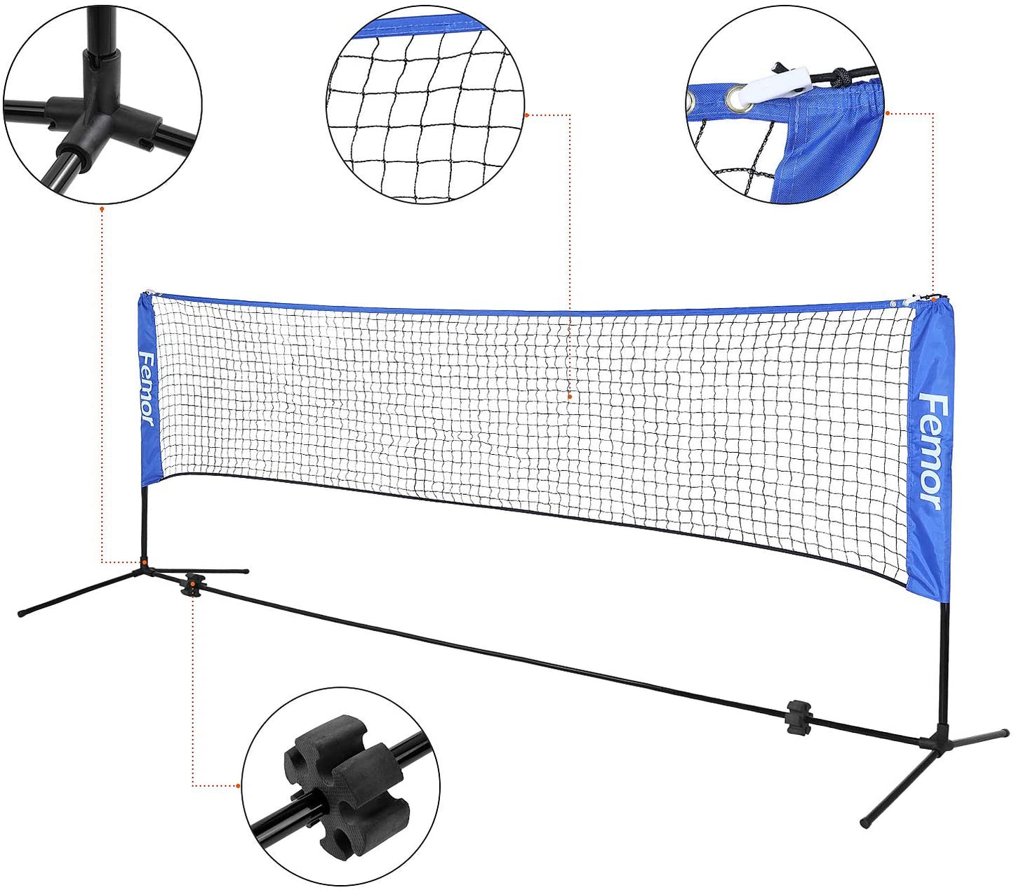 Portable Badminton / Pickleball / Tennis Net Set